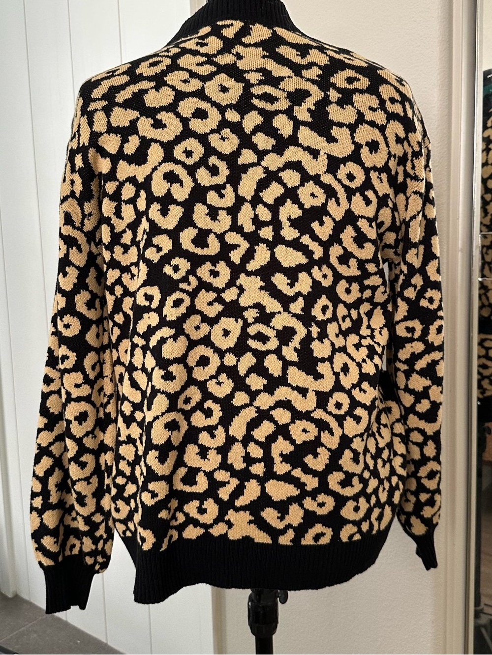 POPSUGAR Black and Beige Leopard Open Cardigan - Picture 7 of 14